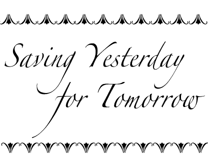 Logo Saving Yesterady for Tomorrow